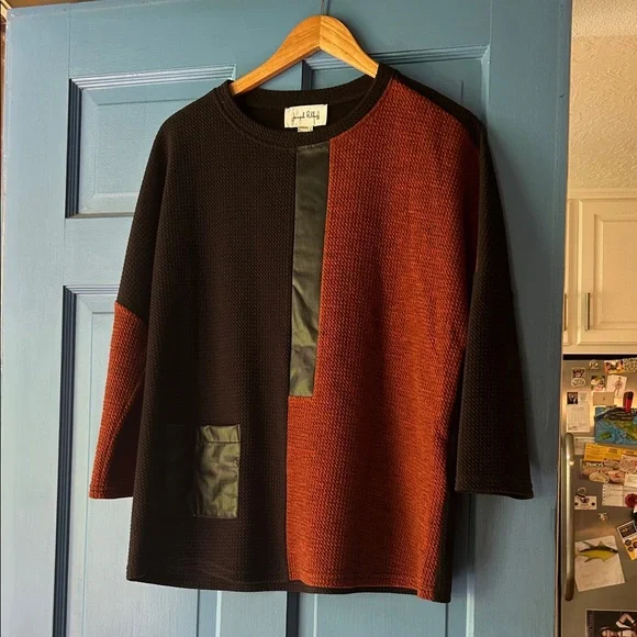 Joseph Ribkoff Black and Brown Sweater - Picture 1 of 5